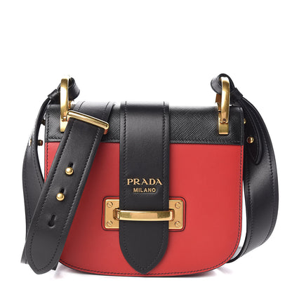Prada City Calf Saffiano Pionniere Bag Fuoco Black 1 of 9