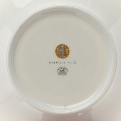 Hermes Porcelain Mosaique Au 24 Gold Breakfast Cup and Saucer 7 of 8