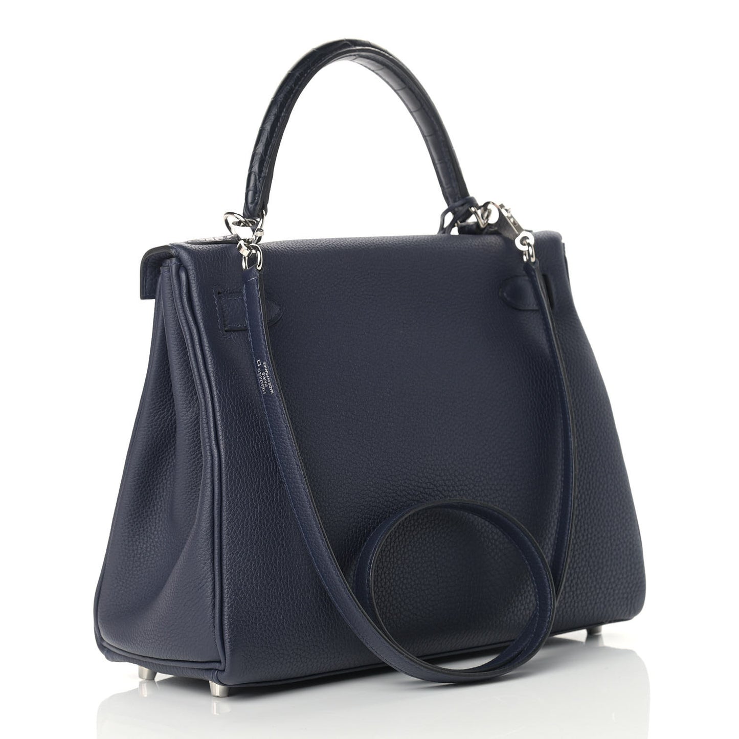 Togo Matte Alligator Kelly Retourne Touch 28 Bleu Nuit Bleu Marine