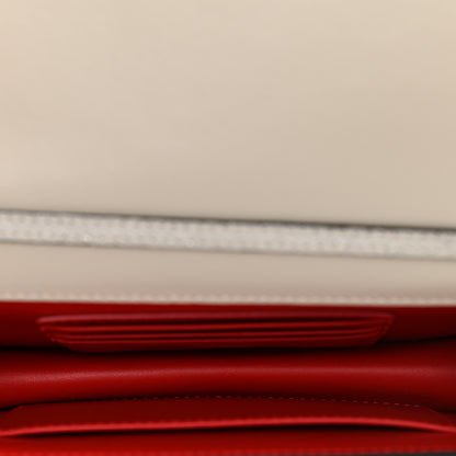 Christian Louboutin Glitter Calfskin Loubi54 Crossbody Clutch Silver 5 of 9