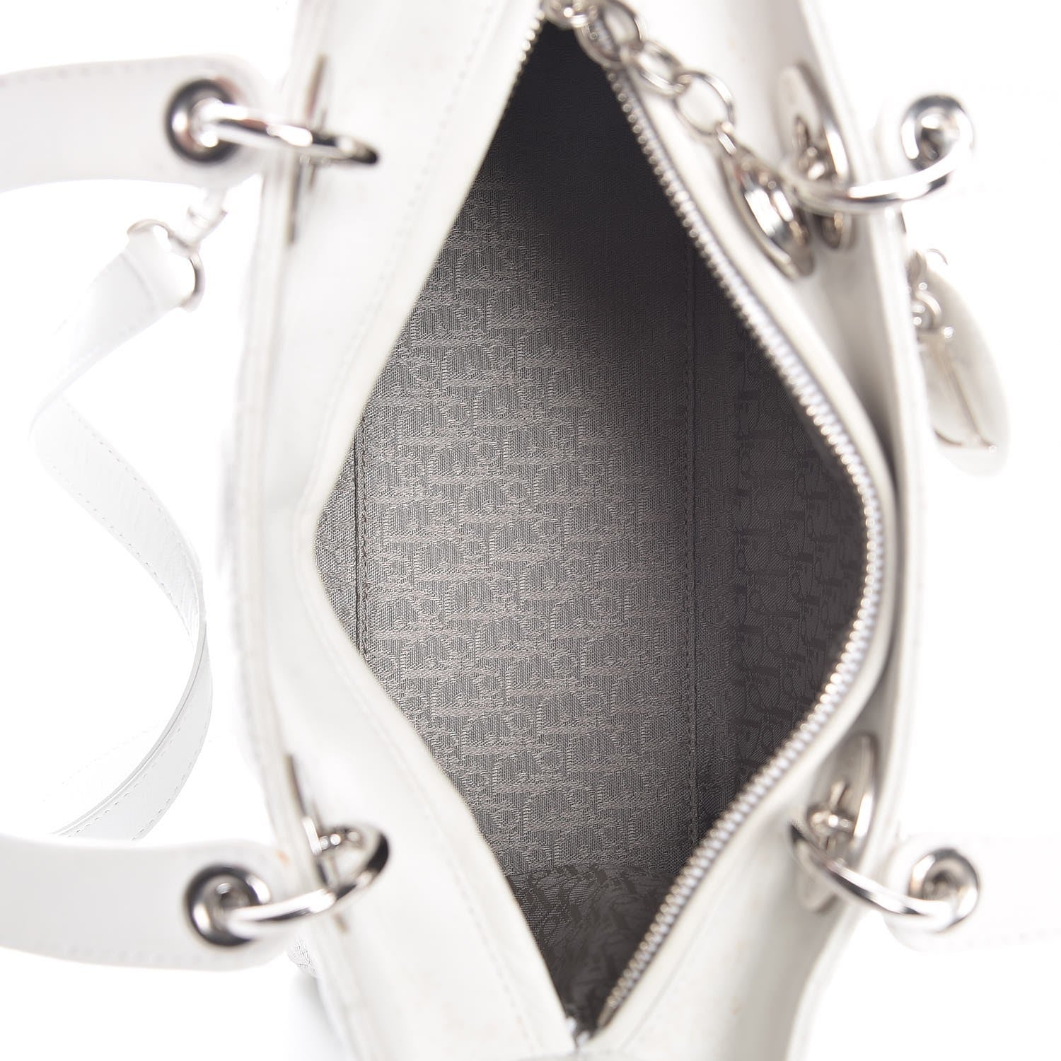 Christian Dior Lambskin Cannage Medium Lady Dior White 6 of 23