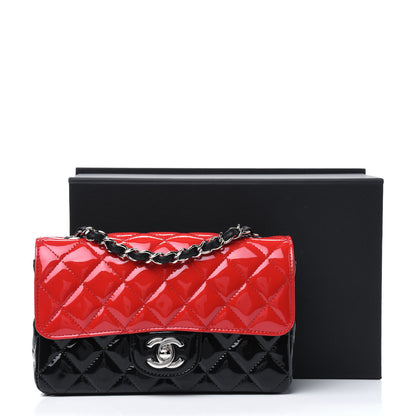 Chanel Patent Calfskin Quilted Bi-Color Mini Rectangular Flap Red Black 23 of 23