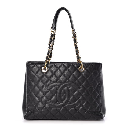 Chanel Caviar Quilted Grand Shopping Tote GST Black 1 of 9