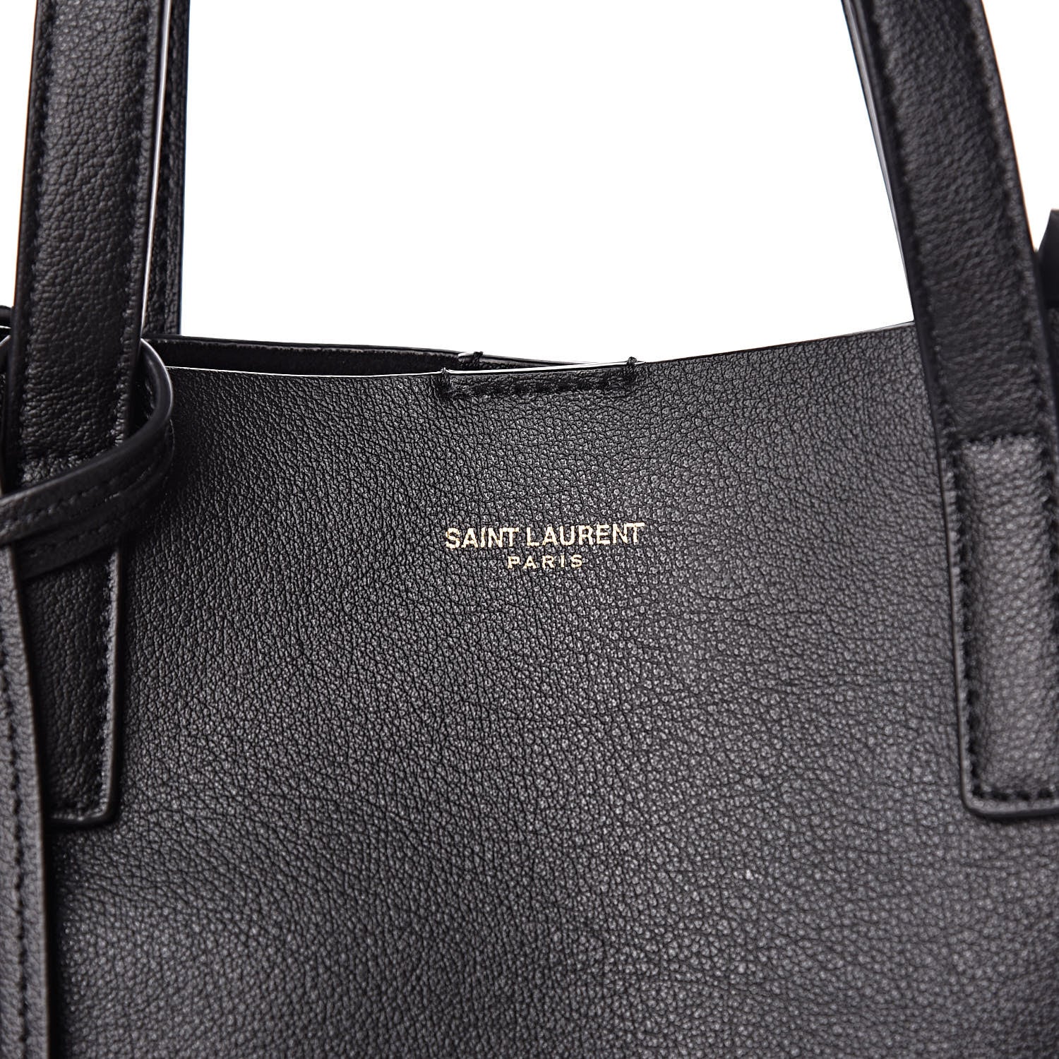 Saint Laurent Calfskin Toy Shopping Tote Black 7 of 9