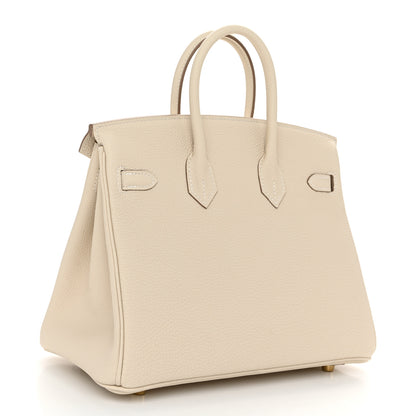 Hermes Togo Birkin 25 Craie 3 of 13