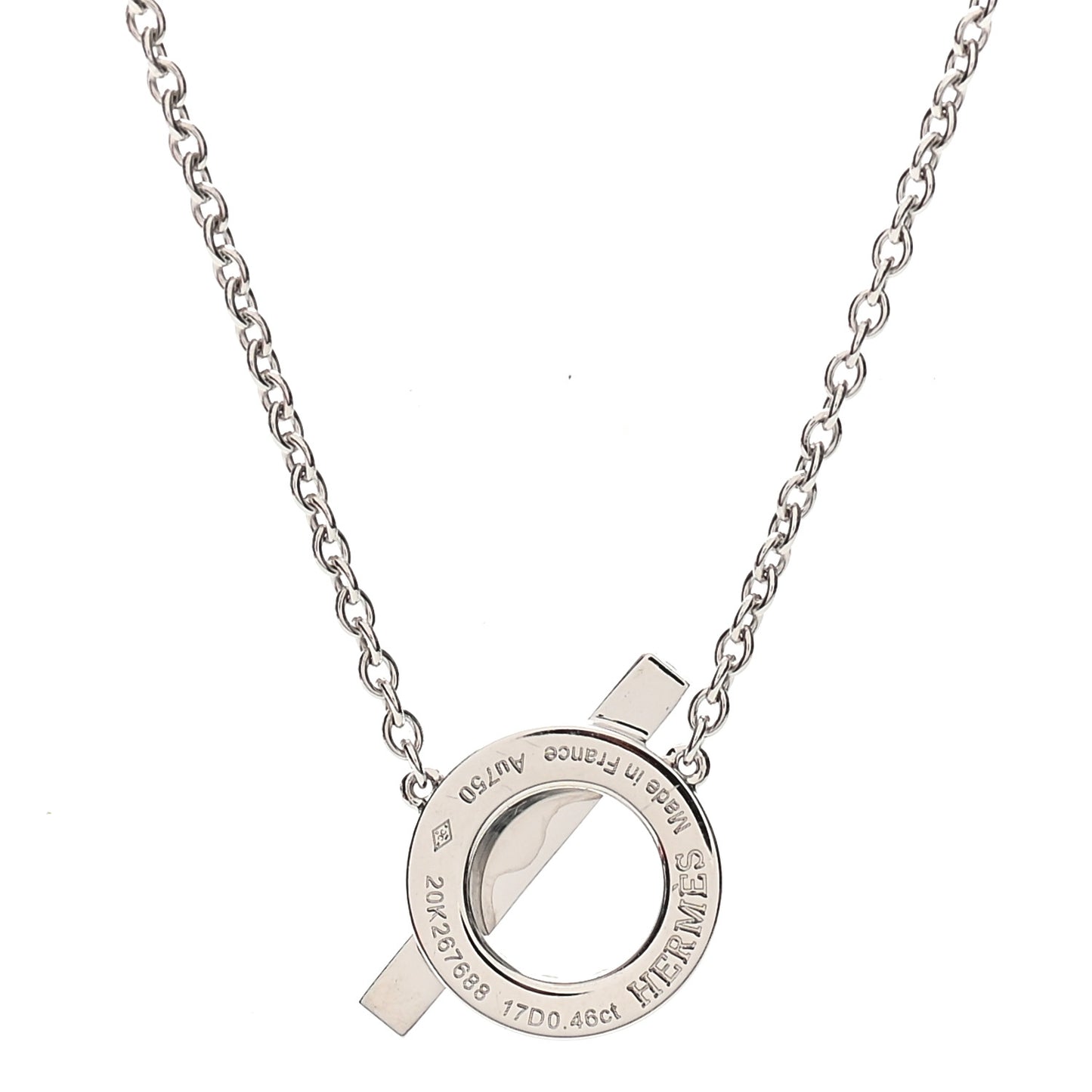 18K White Gold Diamond Finesse Pendant Necklace
