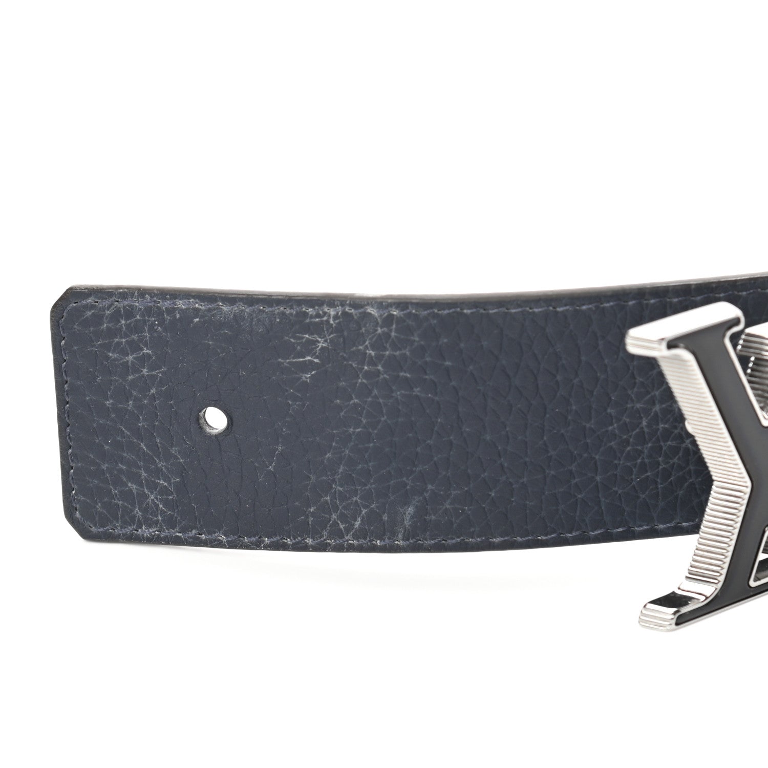 Louis Vuitton Taurillon Calfskin 40mm LV Tilt Reversible Belt 90 36 Navy Cognac 9 of 10