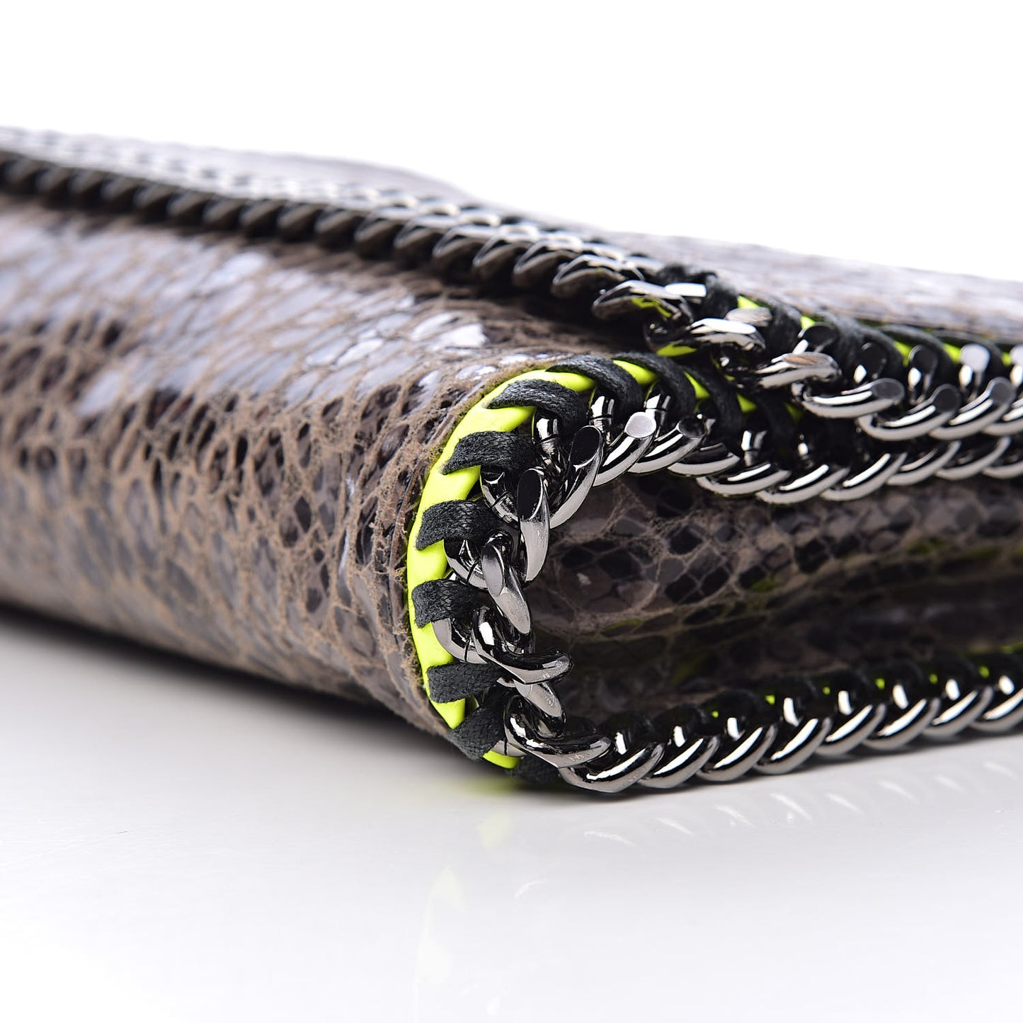 Eco Python Falabella Crossbody Bag Brown