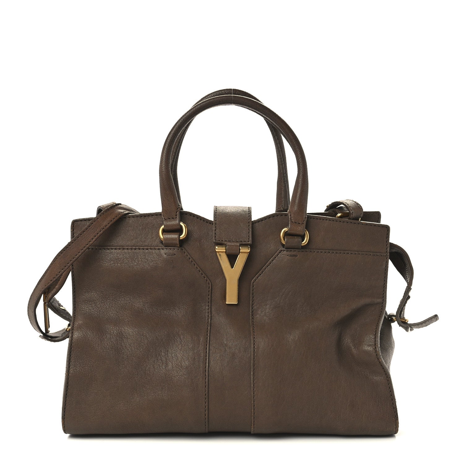 Saint Laurent Sheepskin Medium Cabas ChYc Taupe 1 of 10