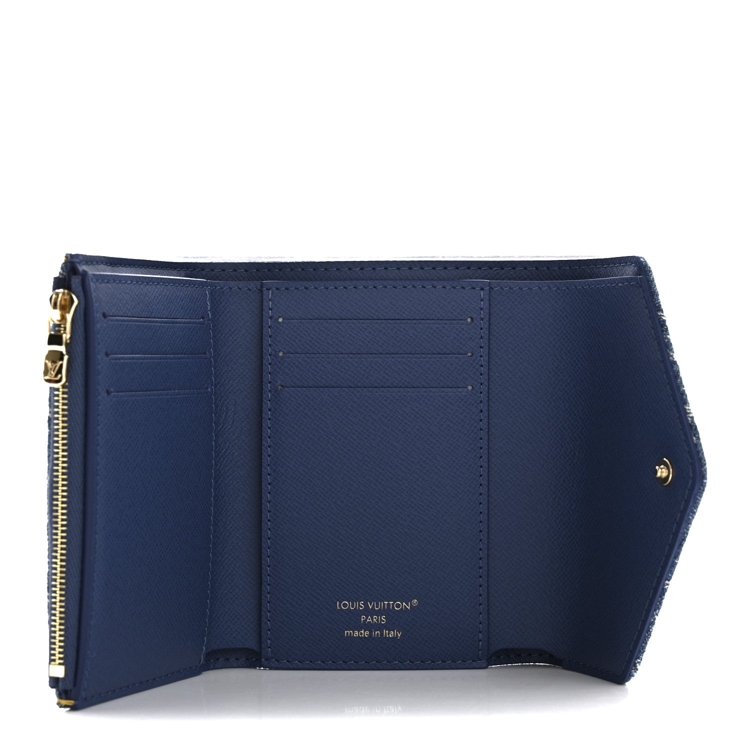 Louis Vuitton Denim Monogram  Victorine Wallet Blue 5 of 7