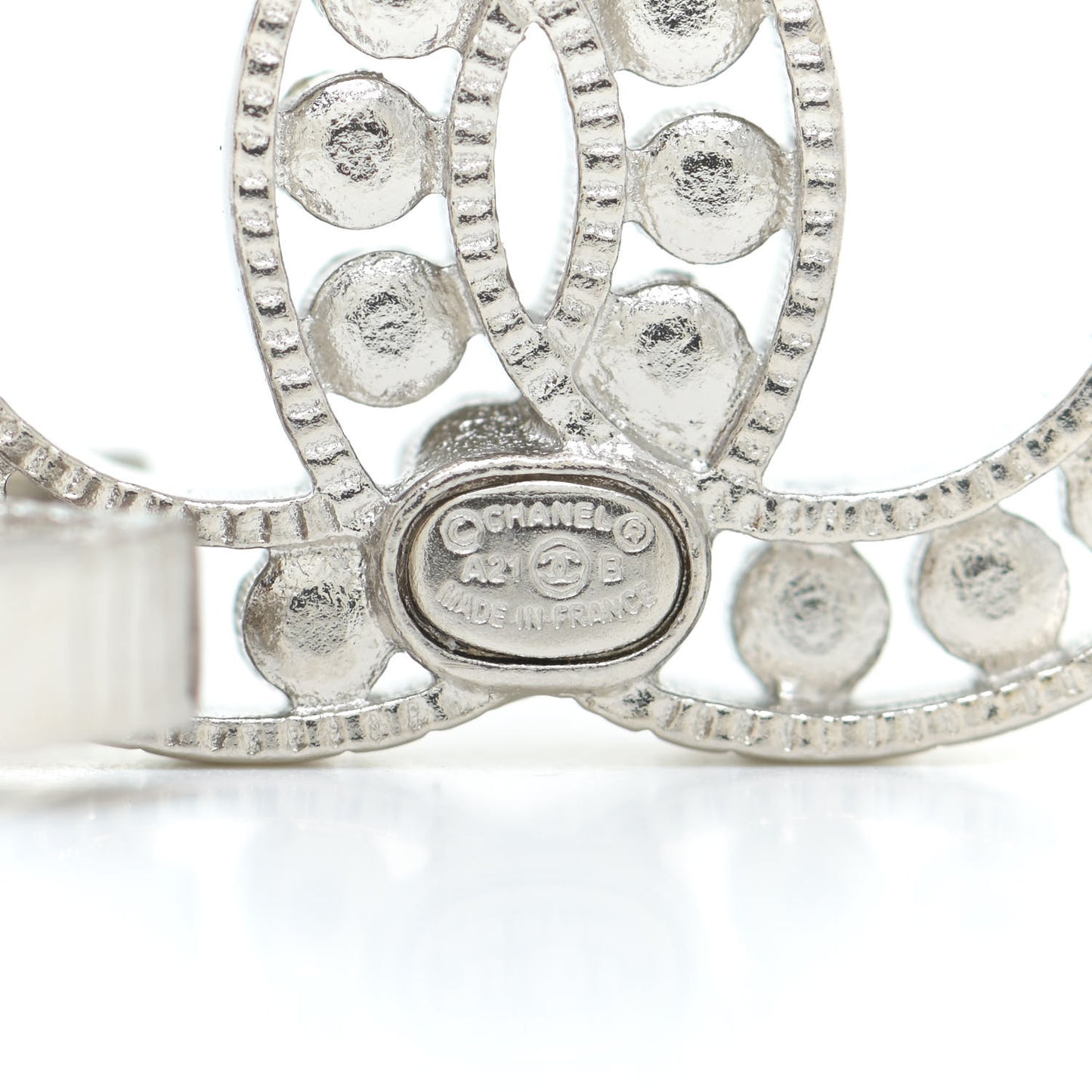 Crystal CC Earrings Silver