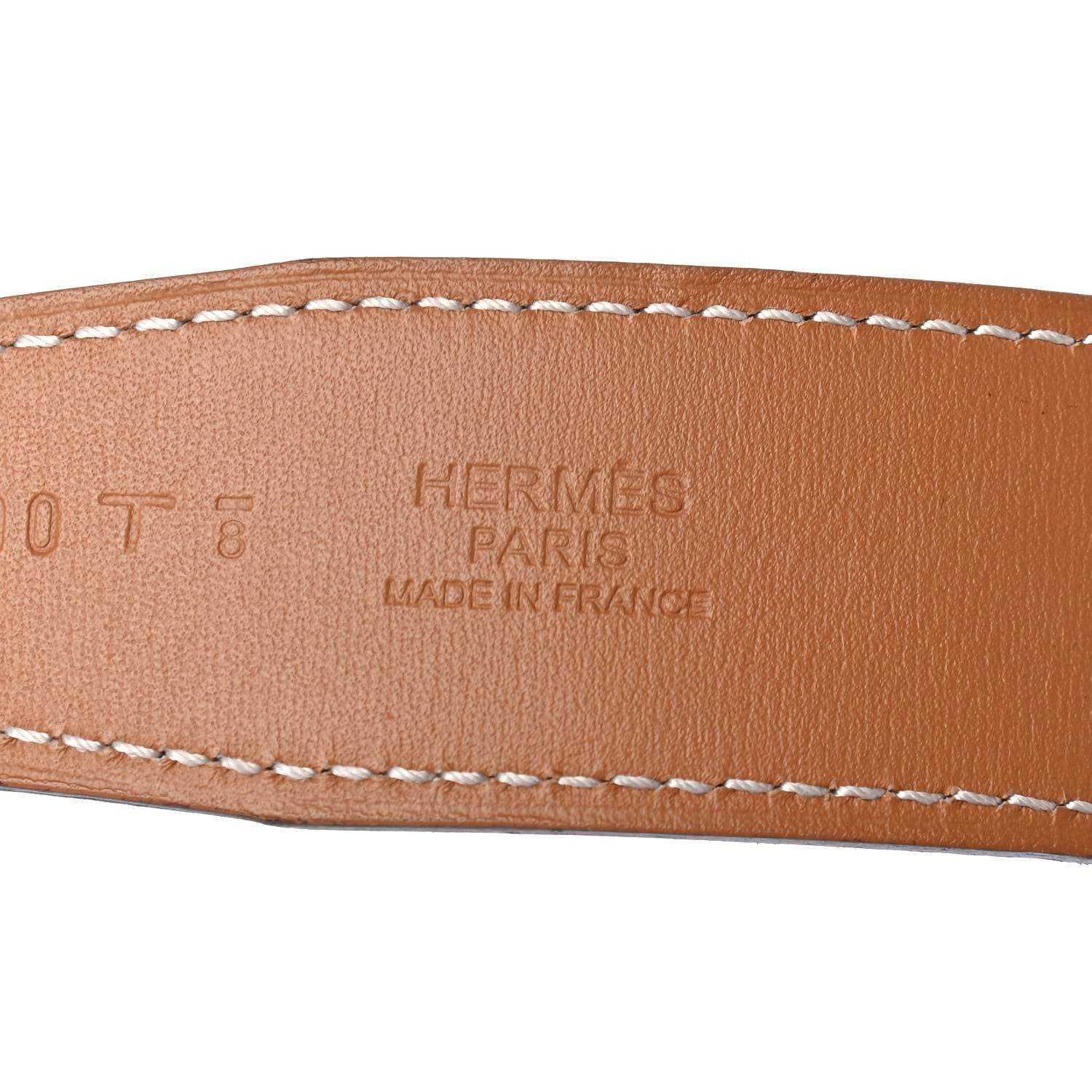 Hermes Epsom Chamonix 32mm H Belt 90 White Gold 3 of 4