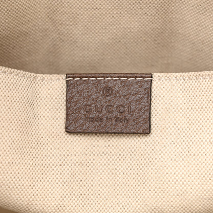 Gucci Soft GG Supreme Monogram Textured Dollar Calfskin Web Ophidia Pouch Pocket Belt Bag 95 38 Beige Ebony New Acero Black 7 of 13