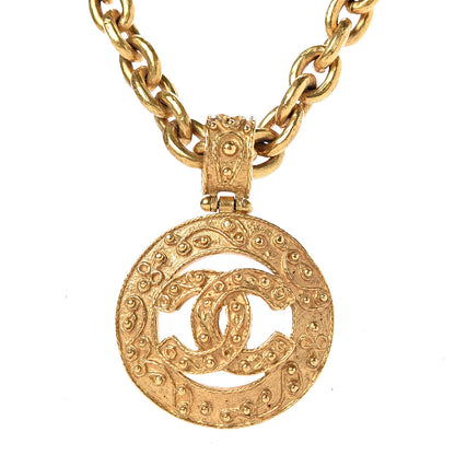 Chanel CC Pendant Chain Necklace Gold 4 of 5