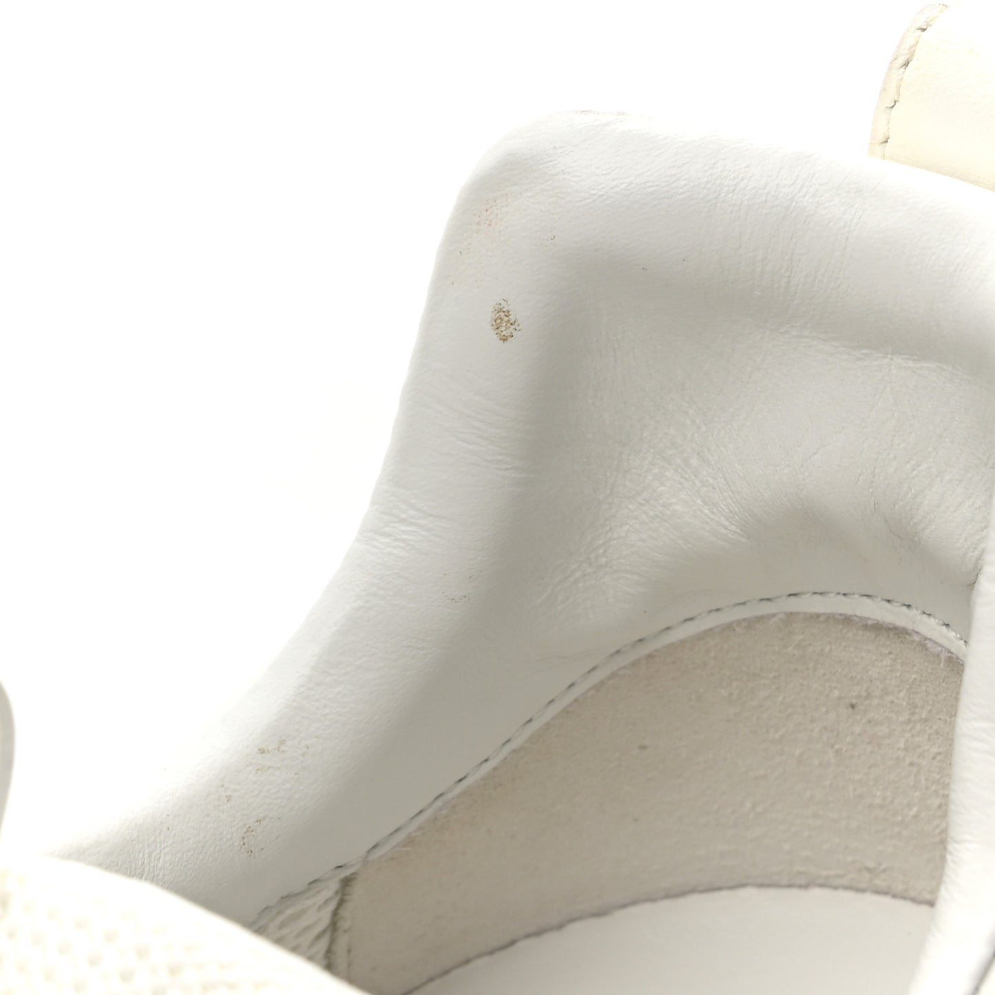 Calfskin Monogram Denim Run Away Sneakers 37.5 White