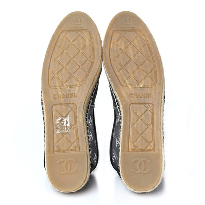 Chanel Mesh Grosgrain CC Espadrilles 41 Black White 5 of 7