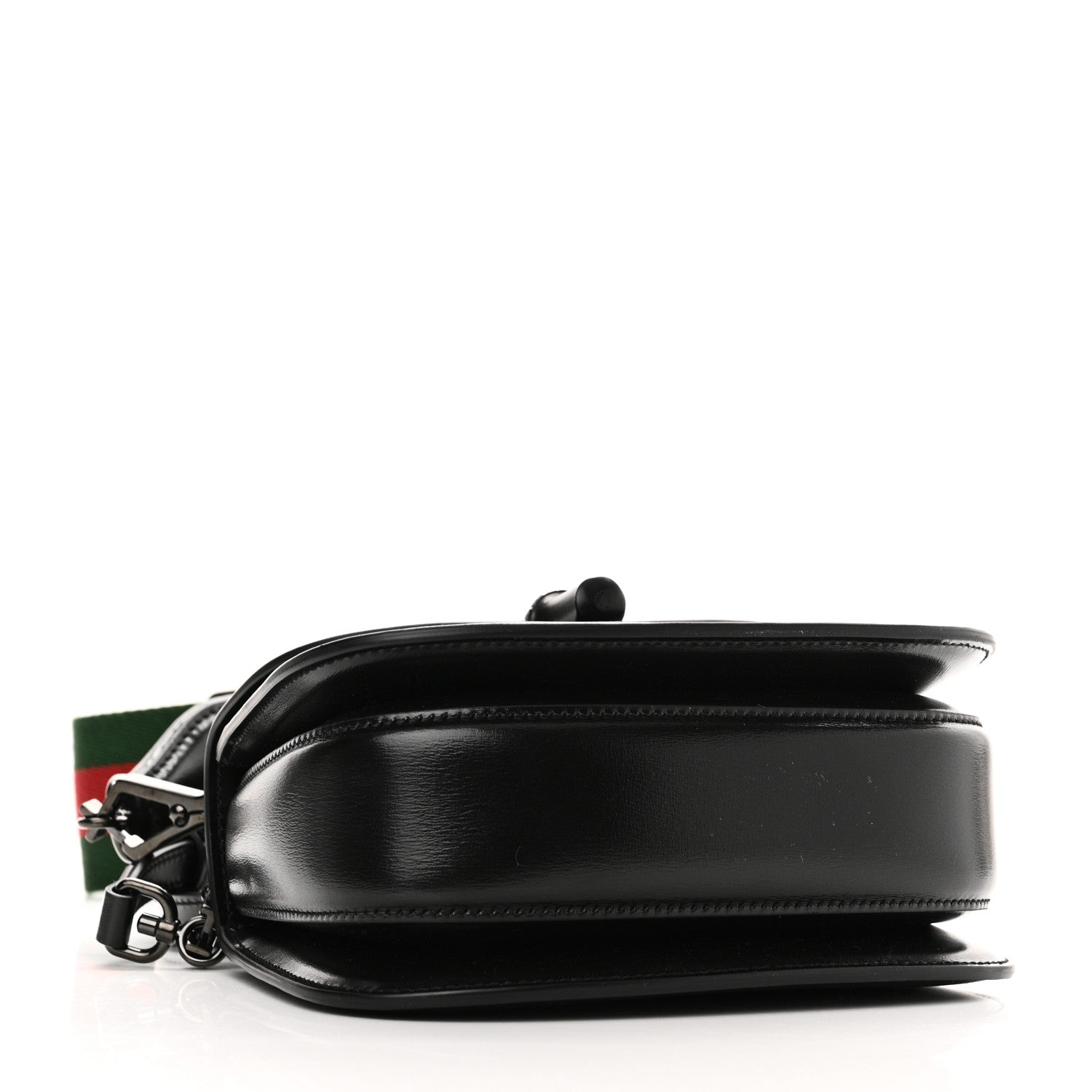Gucci Boarded Dyana Lux Calfskin Web Monochrome Mini Bamboo 1947 Top Handle Bag Black 4 of 11