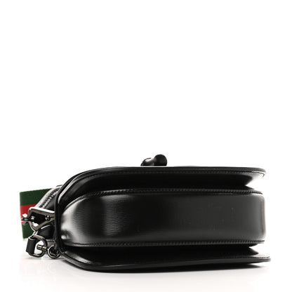 Gucci Boarded Dyana Lux Calfskin Web Monochrome Mini Bamboo 1947 Top Handle Bag Black 4 of 11
