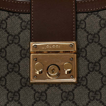 Gucci GG Supreme Monogram Medium Padlock Tote Beige Cuir 9 of 13