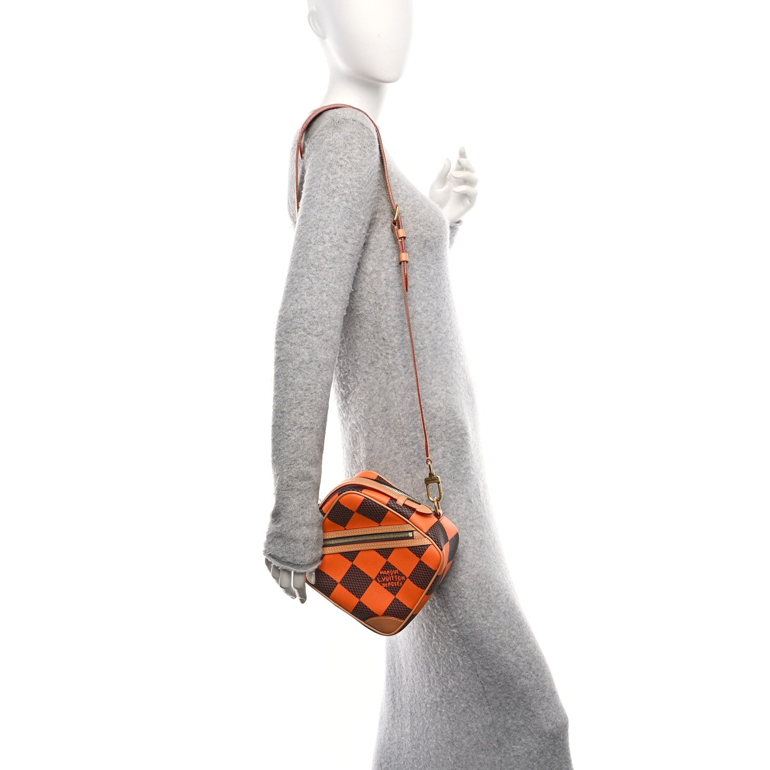 Louis Vuitton Damier Pop Chess Messenger Orange 2 of 9