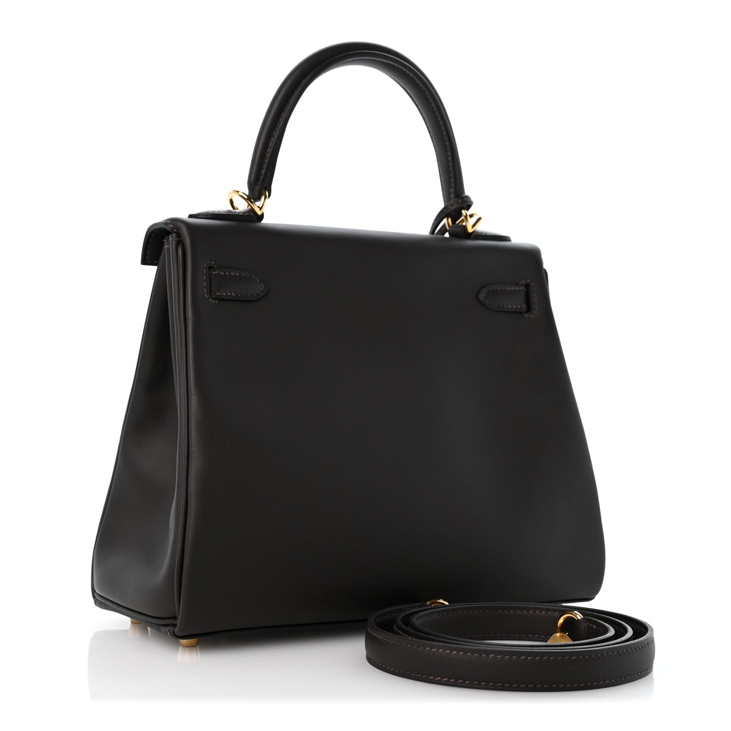 Hermes Swift Kelly Retourne 25 Bai Brun 3 of 10