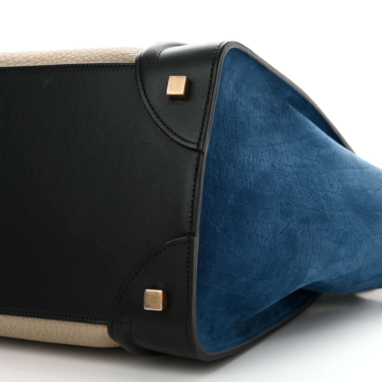 Celine Bullhide Calfskin Suede Mini Tri-Color Luggage Light Taupe 9 of 11