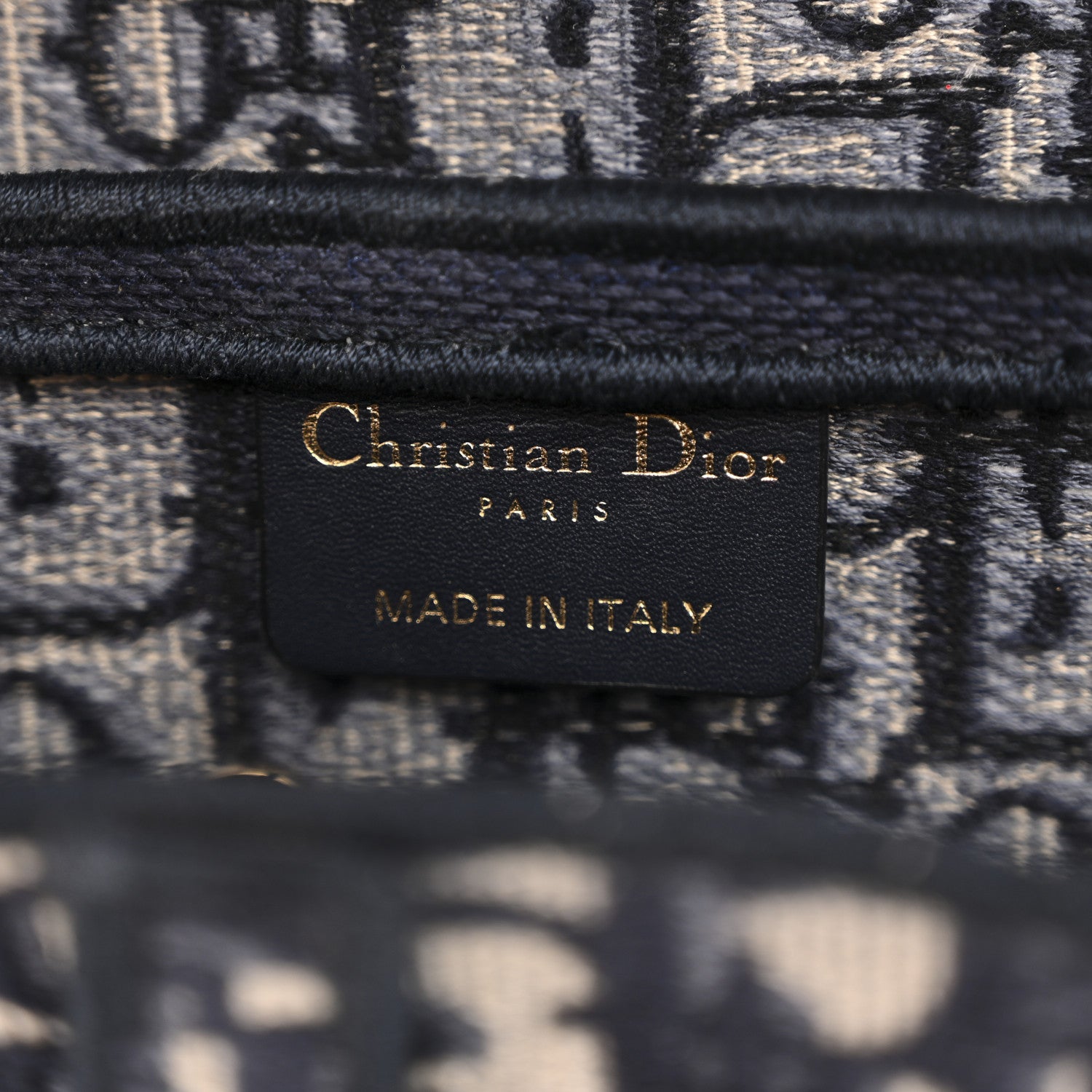 Christian Dior Oblique Embroidered Saddle Bag Blue 6 of 12