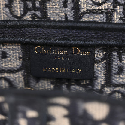 Christian Dior Oblique Embroidered Saddle Bag Blue 6 of 12