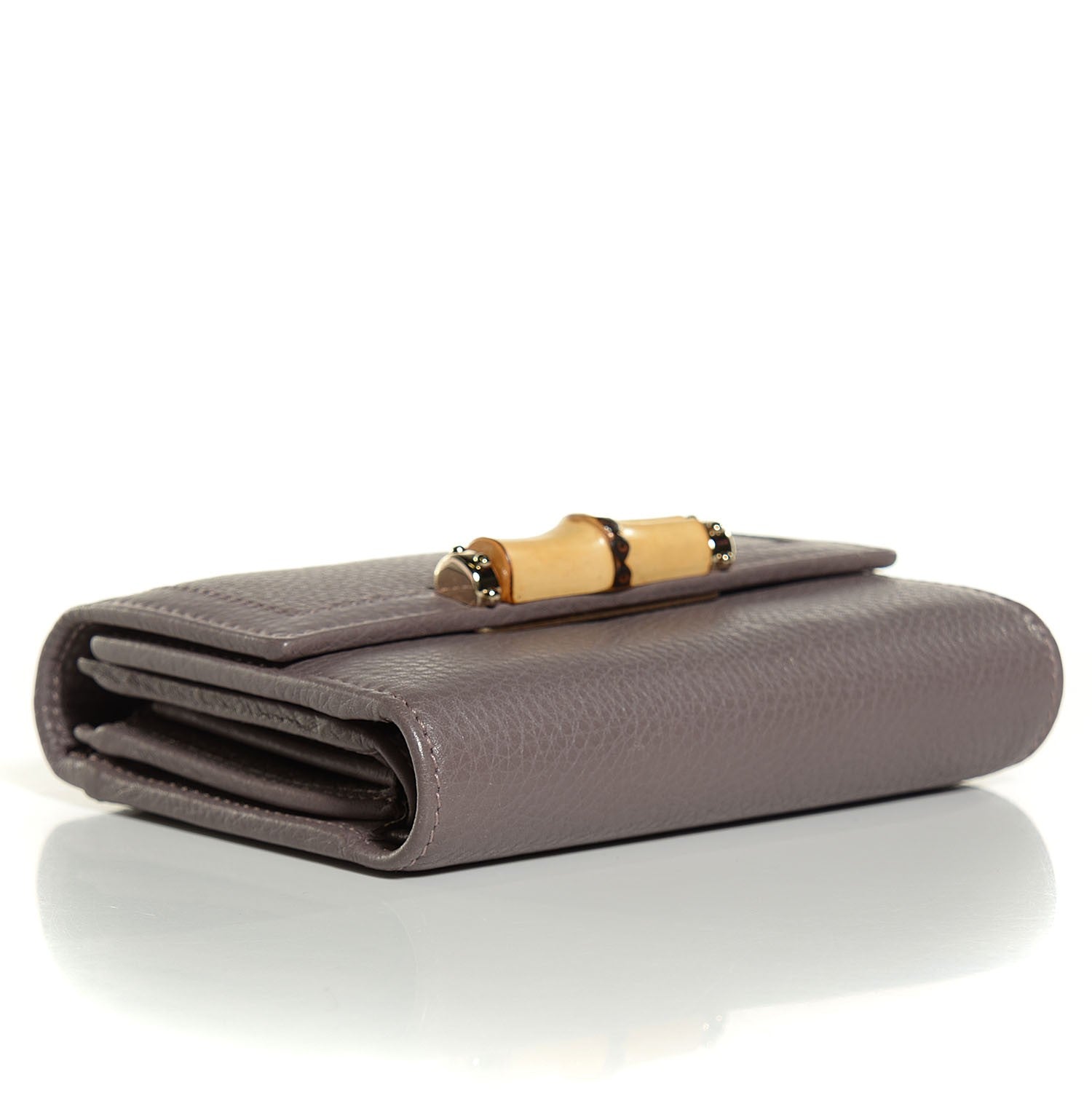 Gucci Calfskin Bamboo Medium Wallet Mauve 7 of 14
