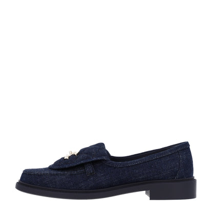 Chanel Denim CC Turnlock Loafers 39.5 Dark Blue 1 of 11