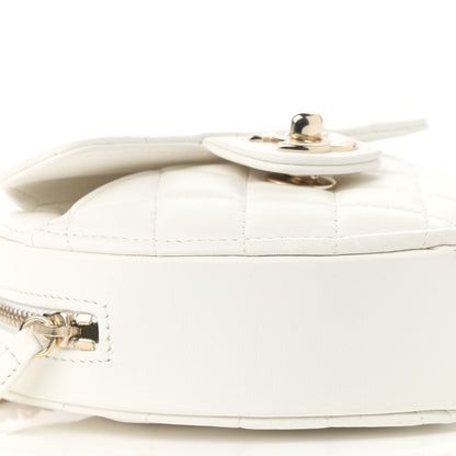 Chanel Lambskin Quilted CC In Love Heart Clutch With Chain White 9 of 10
