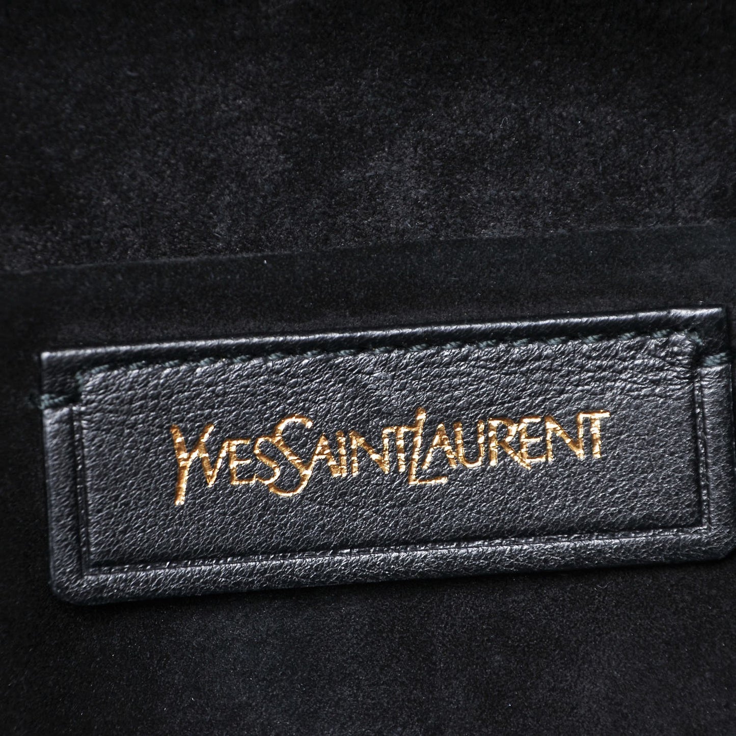 Patent Embossed Flap Shoulder Bag Black