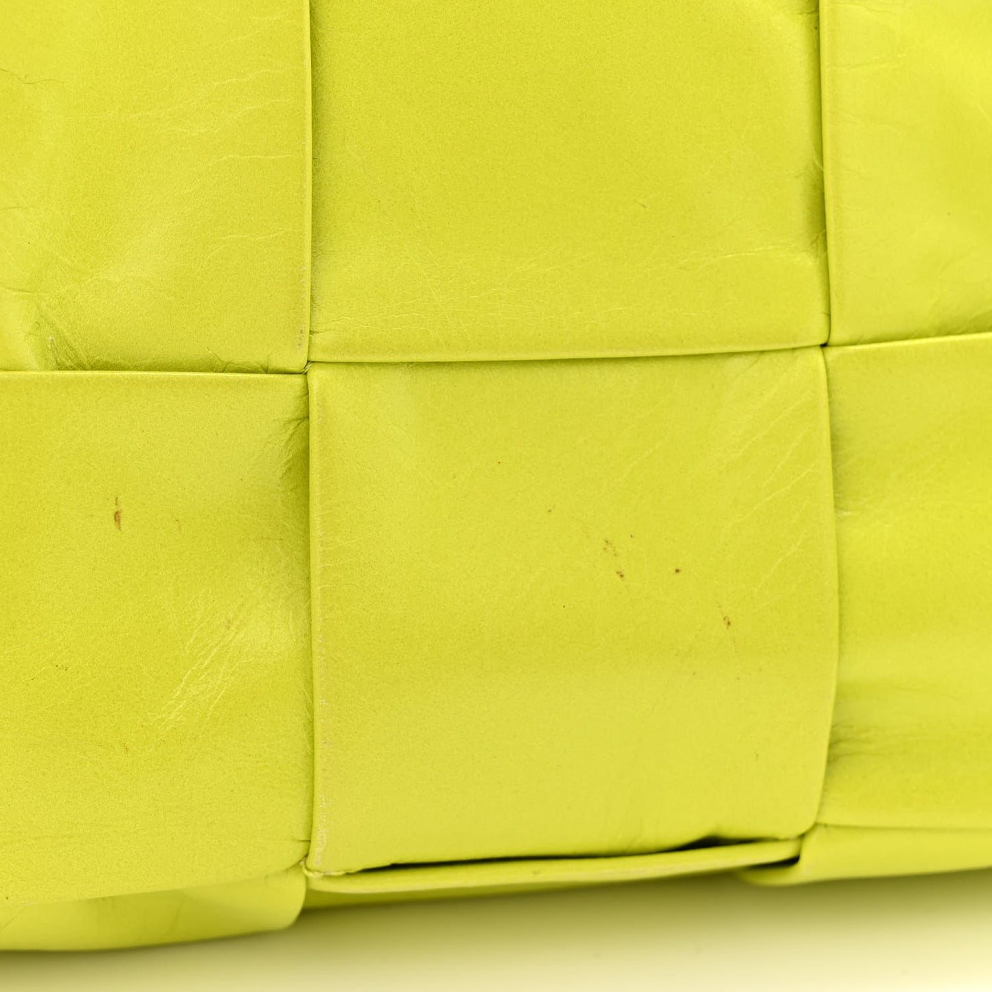 Calfskin Intreccio Mini Cassette Sling Bag Acid Kiwi