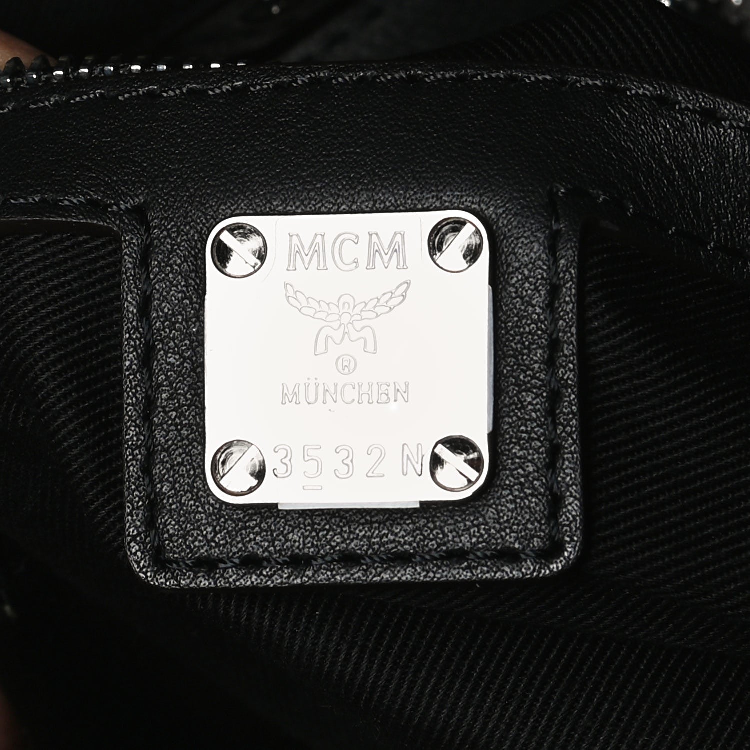 MCM Calfskin Ottomar Monogram Essential Boston Bag Black 5 of 13