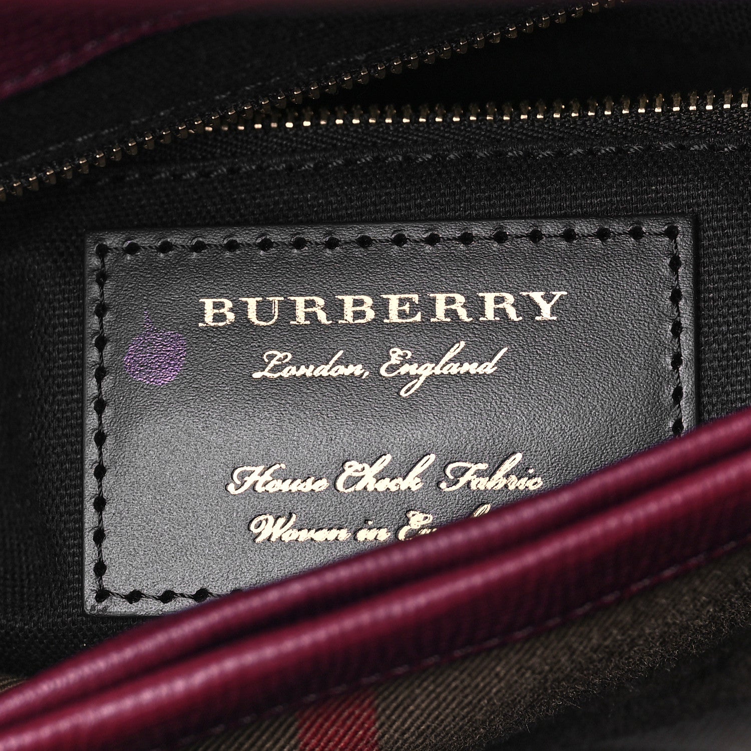 Burberry Derby Calfskin House Check Small Camberley Mahogany Red 6 of 8