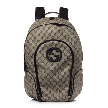 Gucci GG Plus Monogram Interlocking G Medium Backpack Dark Brown 1 of 15