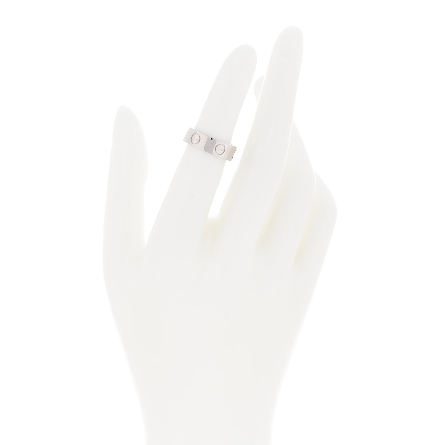 18K White Gold 5.5mm LOVE Ring 48 4.5