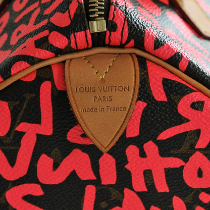 Louis Vuitton Monogram Graffiti Speedy 30 Fuchsia 5 of 7