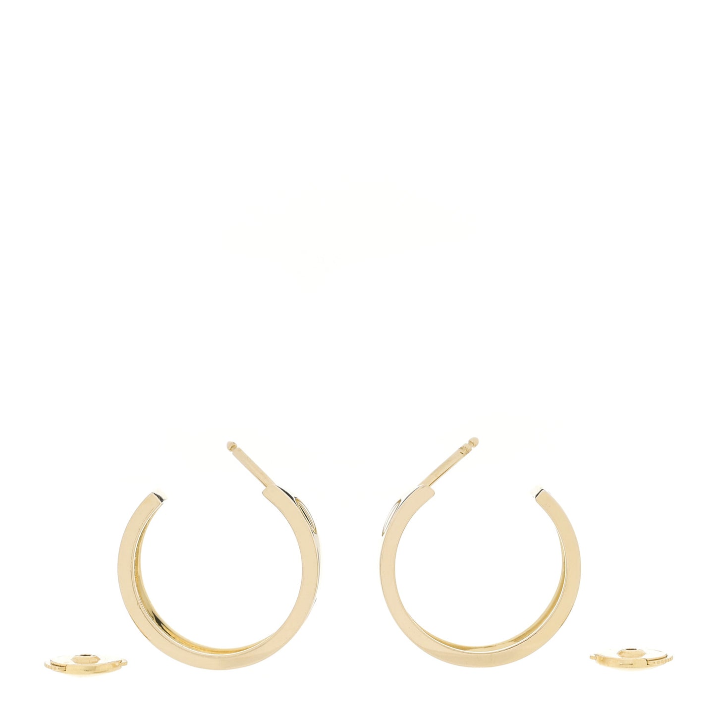 18K Yellow Gold 5.5mm LOVE Hoop Earrings