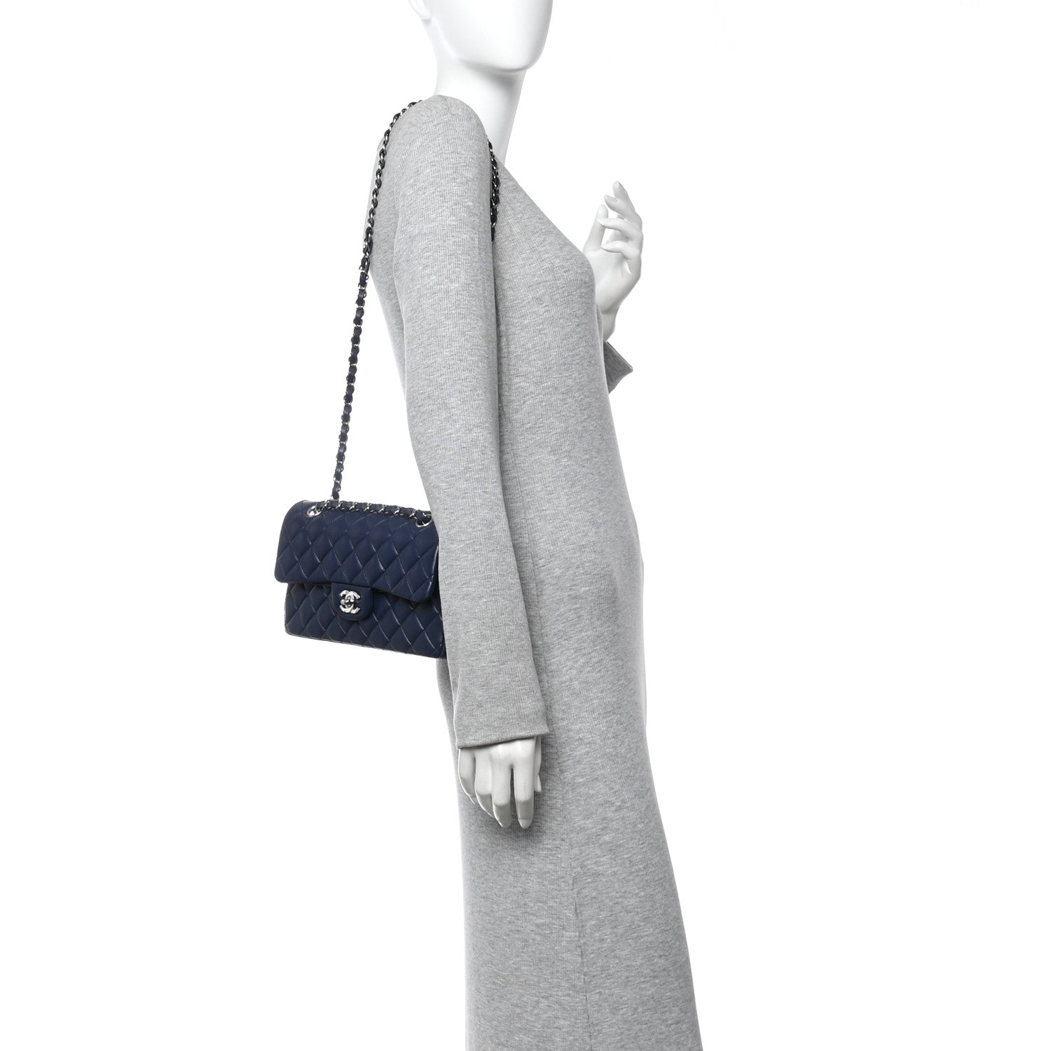 Chanel Lambskin Quilted Small Double Flap Blue 2 of 13
