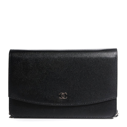 Chanel Caviar Sevruga Wallet On Chain WOC Black 1 of 8