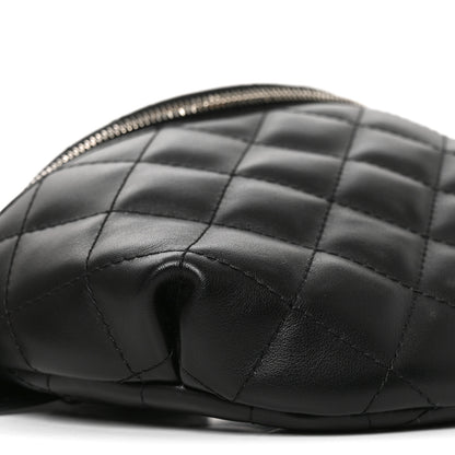 Chanel Calfskin Quilted Uniform Waist Belt Bag Black 8 of 9