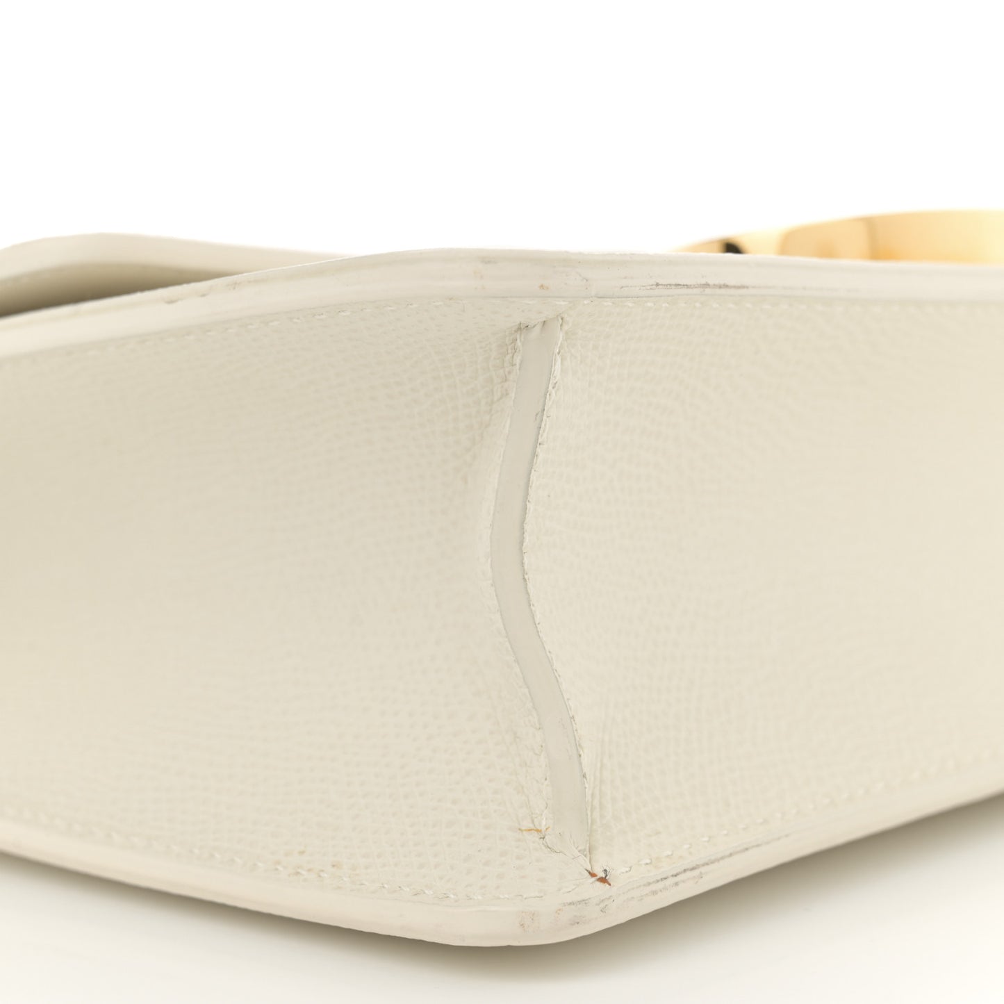 Grained Calfskin 30 Montaigne Flap Bag White