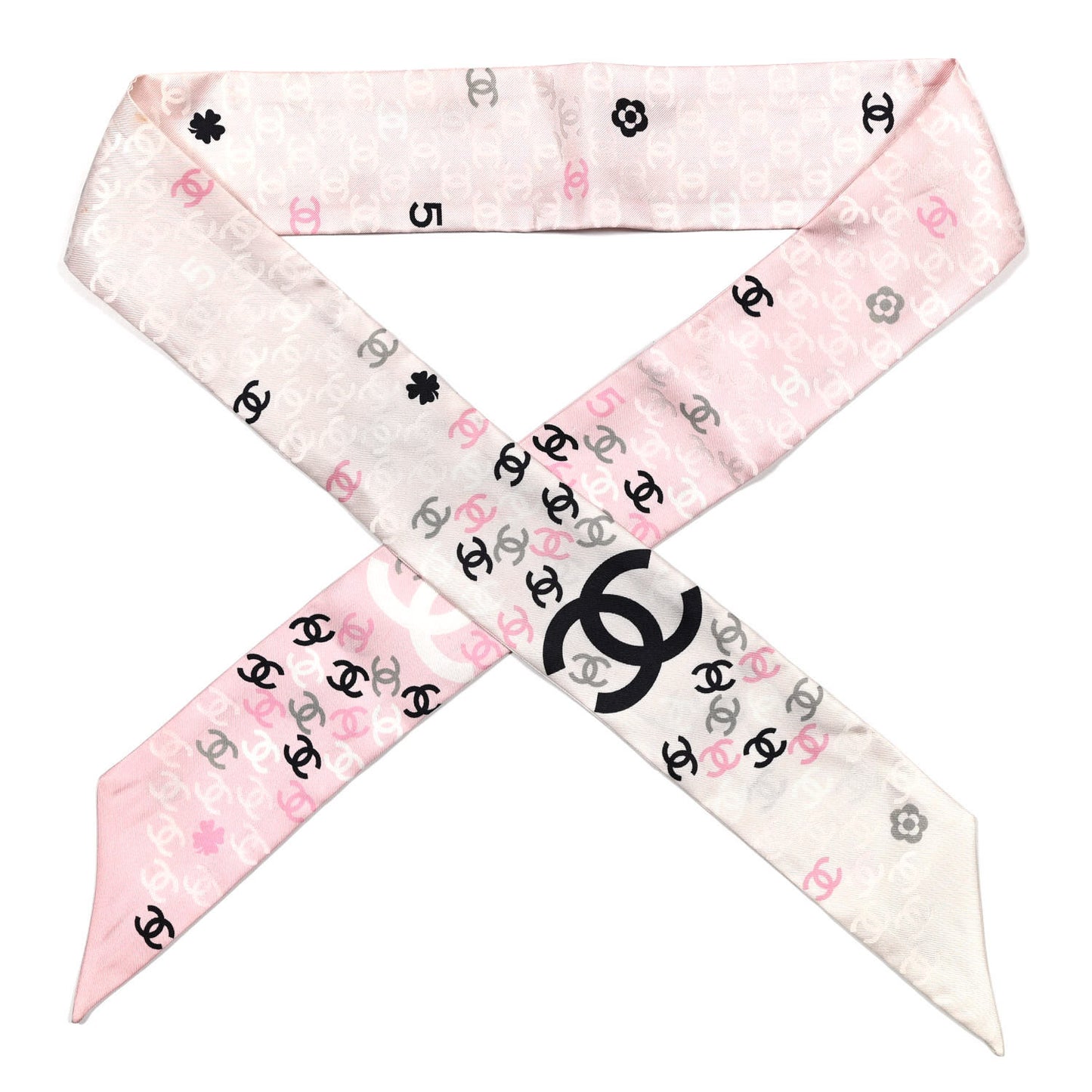 Silk CC Slim Bandeau Pink Ecru Black