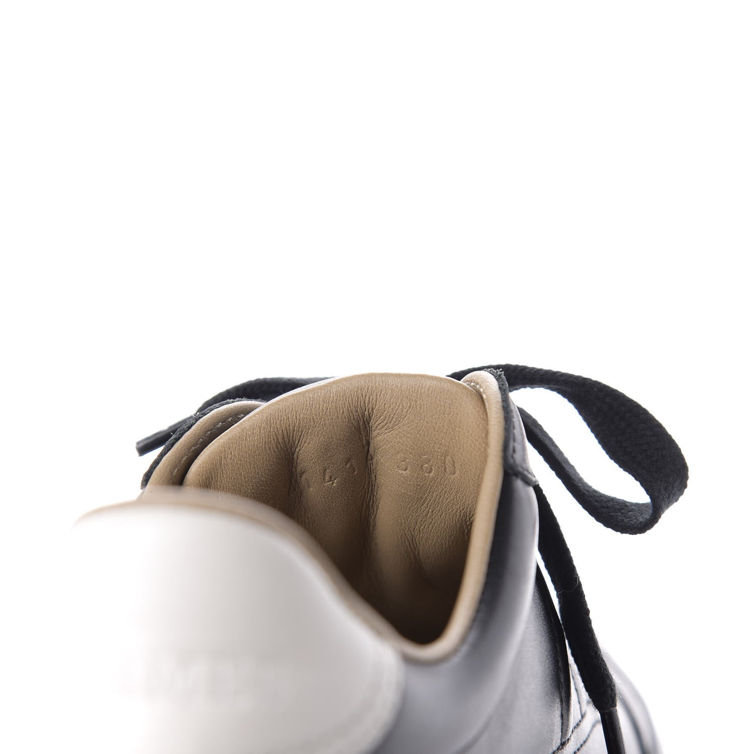 Hermes Calfskin Polo Sneakers 38 Black White 9 of 10