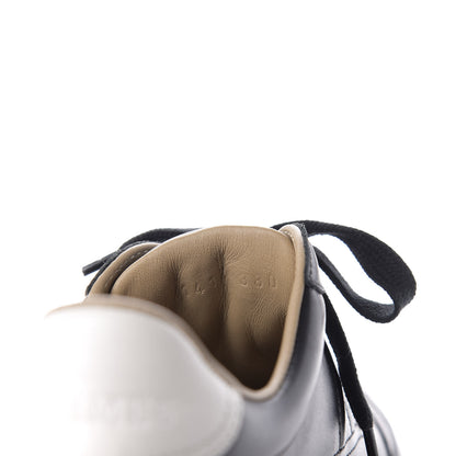 Hermes Calfskin Polo Sneakers 38 Black White 9 of 10