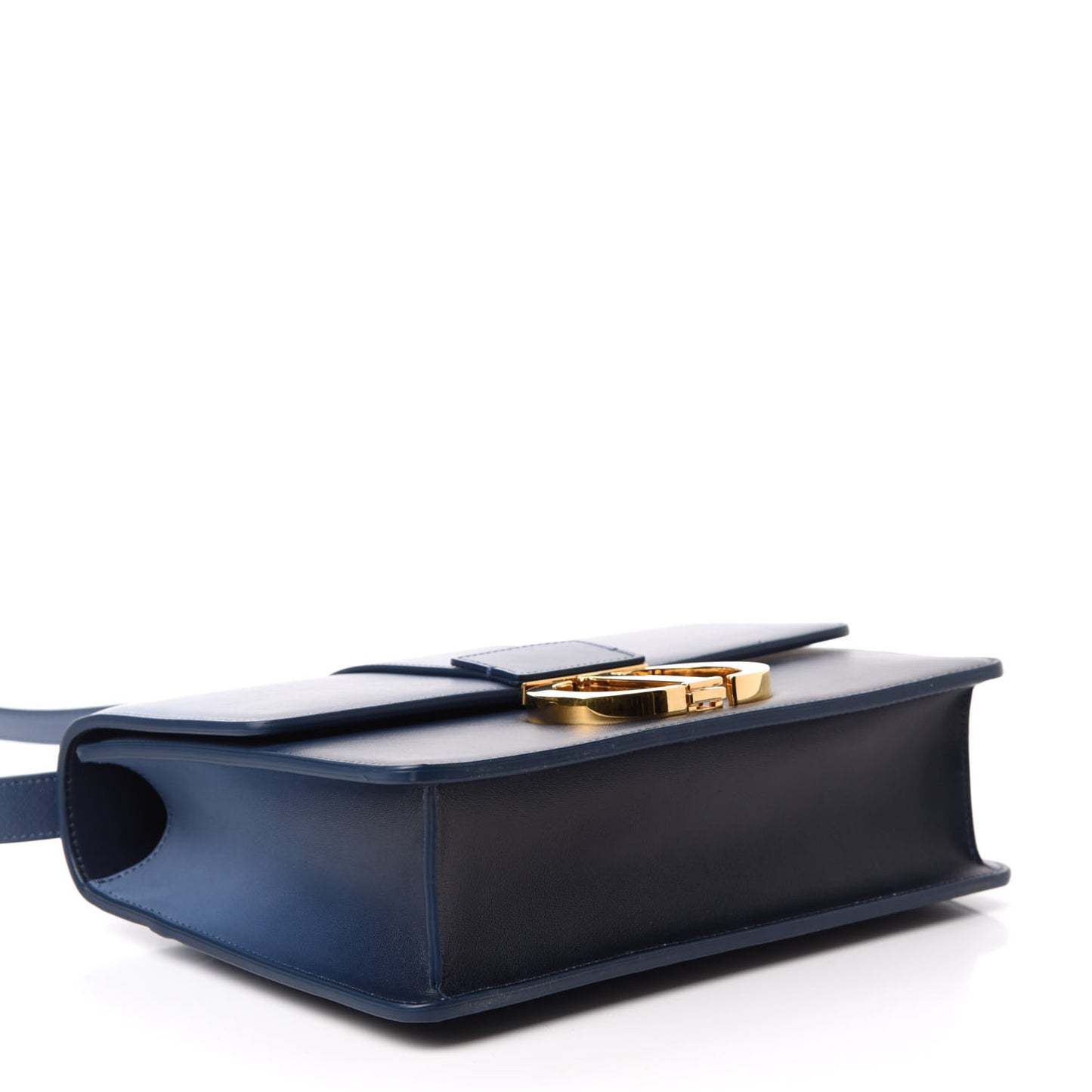 Smooth Calfskin Gradient 30 Montaigne Flap Bag Indigo Blue