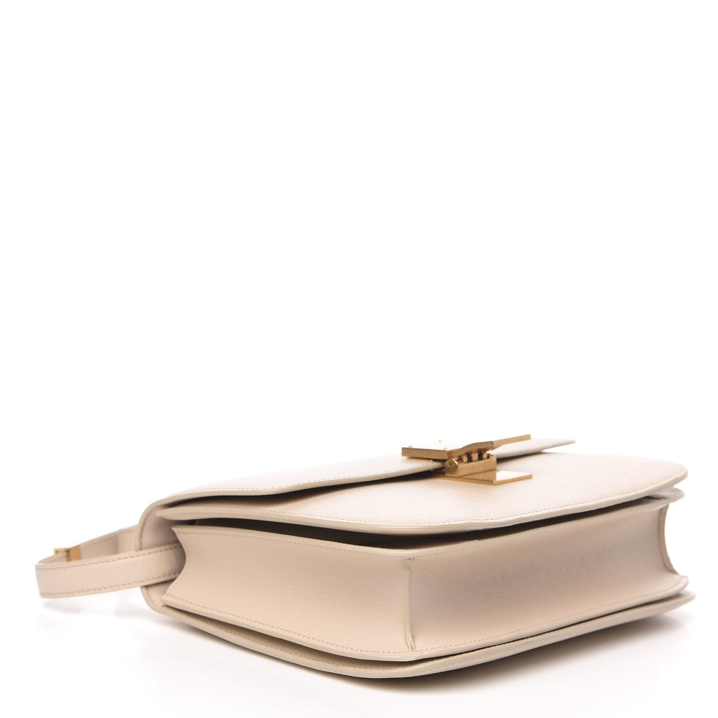 Liege Calfskin Medium Classic Box Flap Bag Powder