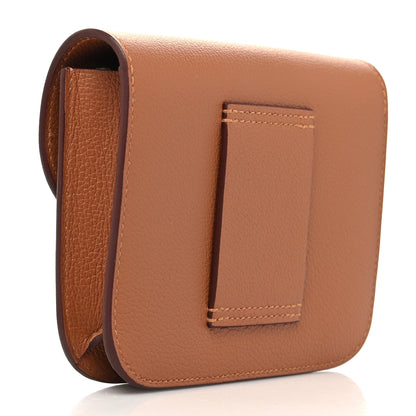 Hermes Evercolor Bi-Color Constance Slim Wallet Gold Vert Fizz 3 of 9