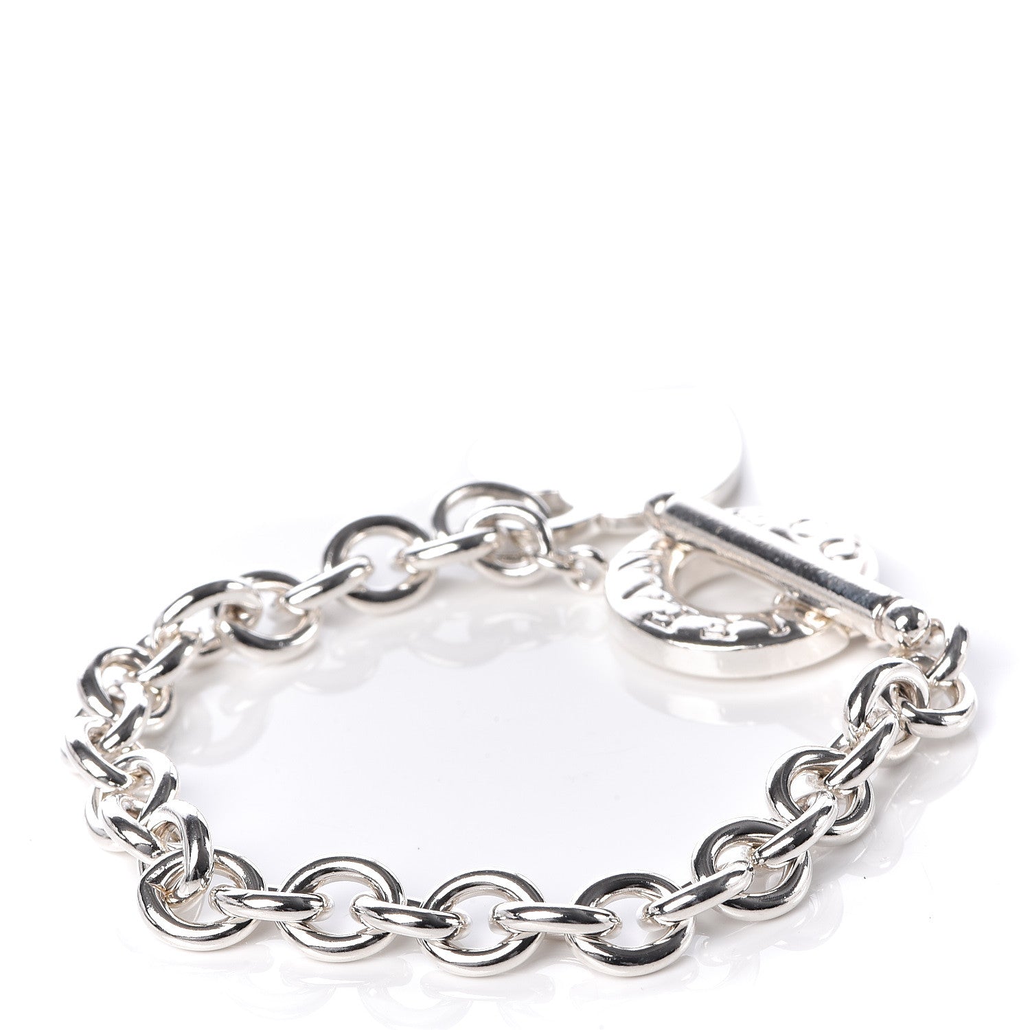 Tiffany Sterling Silver Heart Tag Toggle Bracelet 3 of 4